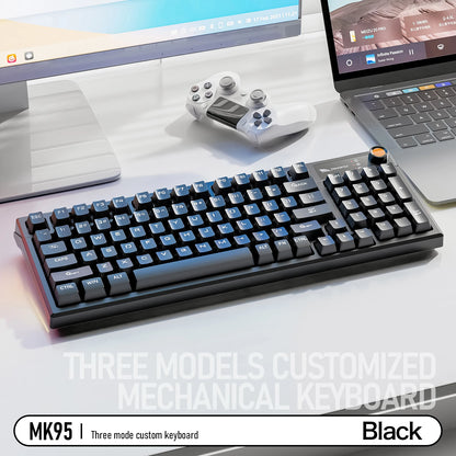 SMAILWOLF MK95 Bluetooth Wireless Three-Mode Mechanical Keyboard Arabic Russian Korean Thai Spanish Keyboard E-Sports Game