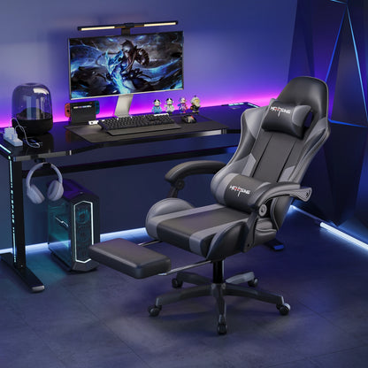 Sedia gaming e-sport ergonomica dal design moderno, con rotazione girevole, ruote e stile avvolgente, per ufficio, casa e postazione computer