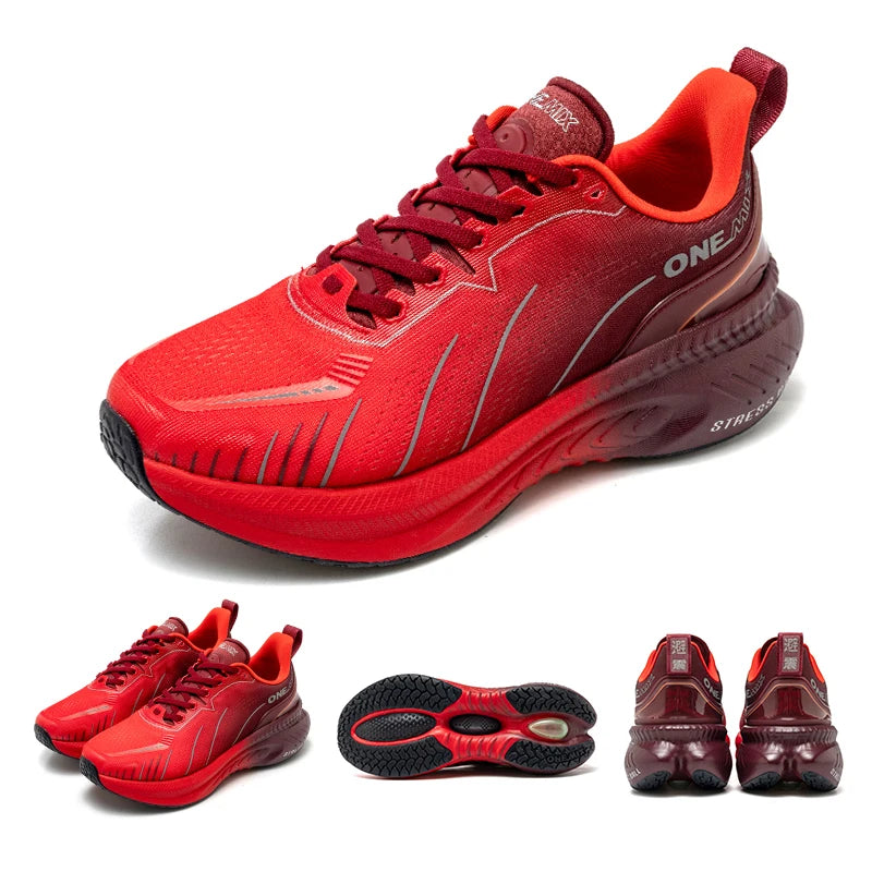 ONEMIX New Cushioning Running Shoes For Men Suitable for Heavy Runners Lace-Up Sports Women Non-slip Outdoor Athletic Male Sneakers