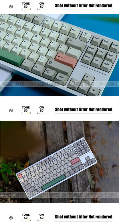 KBDiy GMK 9009 Retro Cherry Profile Keycap 134 Keys/Set For Mechanical Keyboard DIY Custom PBT DYE-SUB 61 60 Backlit ISO Keycaps
