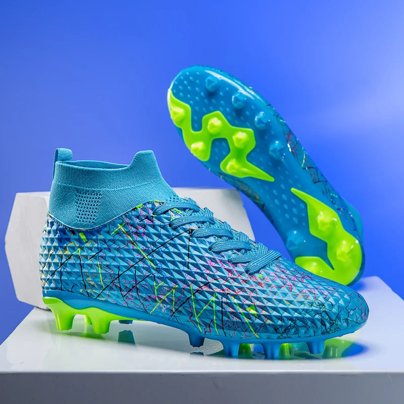 Nouvelles chaussures de football pour hommes, crampons pour terrain extérieur, baskets montantes très vendues pour intérieur, chaussures de football de haute qualité, chaussures de futsal antidérapantes