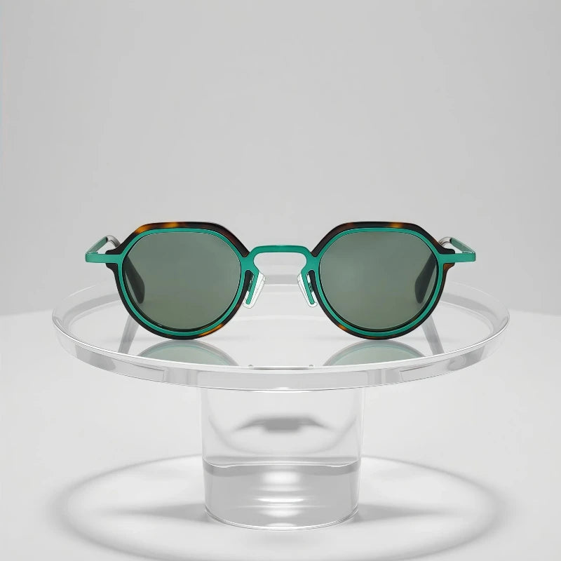 ChicOptix Fashionable Retro Acetate and Metal Sunglasses Unisex Luxury Brand Designer Style UV400 UV Protection Outdoor Casual