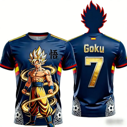 2026 Summer Dragon Ball Men's Casual T-shirt 3D Printed Short-sleeved Fashion Loose Women and Kids Breathable Sports Top Shirt
