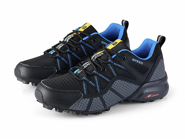 Sapatos de Caminhada para Homem Todo-o-Terreno, Calçado Desportivo Outdoor em Malha Respirável, Antiderrapante e Resistente ao Desgaste, Sapatos de Caminhada e Ciclismo Outdoor