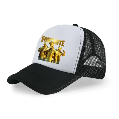 Fortnite Baseball Cap Cartoon Game Printed Hat Kids Summer Breathable Mesh Hat Adjustable Peaked Cap Children’s Birthday Gift