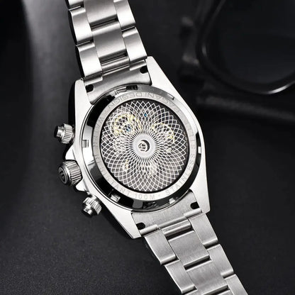 PAGANI DESIGN Orologio meccanico automatico da uomo in acciaio inossidabile, impermeabile 10Bar, sportivo, di lusso casual per uomo