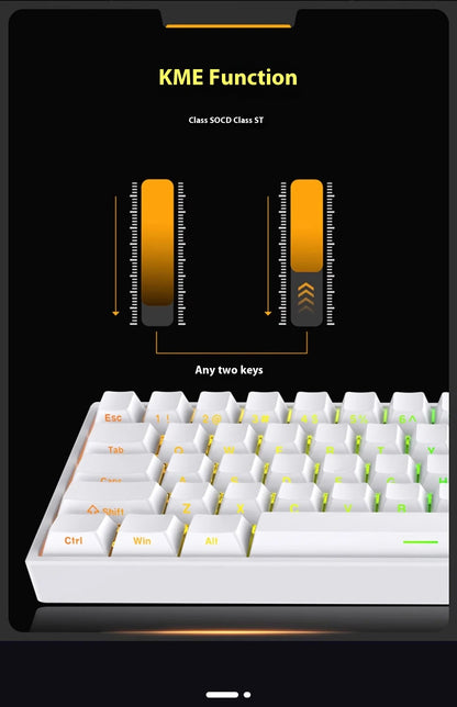 Irok Nd63 Pro Mechanical Keyboard Wired Magnetic Switch Hotswap RGB E-Sports Customize Keyboard For Accessories Office Gaming
