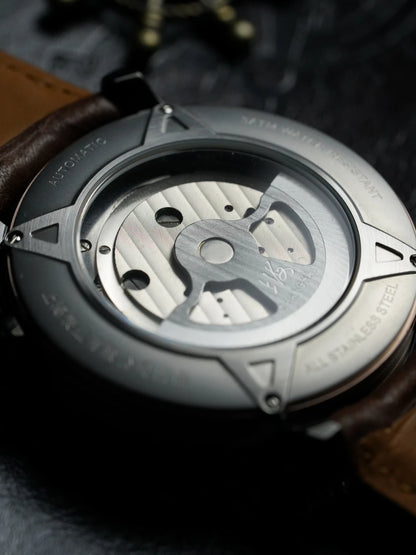 Shanghai Watch Central Flywheel Men's Watches 42.5mm Automatic Watches Fashion 316L Stainless Steel Mechanical Wristwatch 877