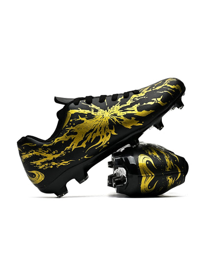 Chaussures de football pour hommes AG/FG pour terrain ferme, crampons en caoutchouc antidérapants, respirantes en PU, pour adultes, pour la pratique et la compétition de football en extérieur.