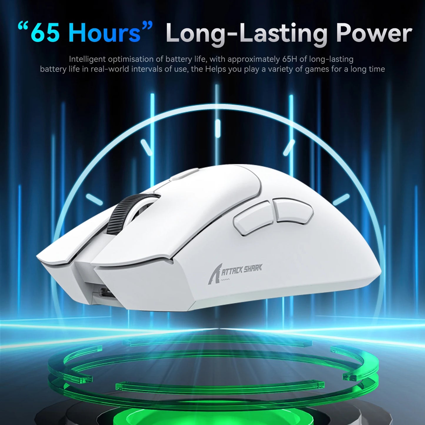 Rato sem fios Attack Shark R1 Bluetooth Gaming, rato viral avaliado por influencers, sensor PAW3311, taxa de atualização de 1000Hz