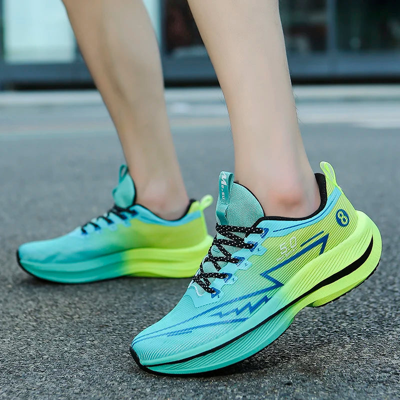 Men's Sports Running Shoes, Casual Marathon, Lightweight, Comfortable Women's Athletic Non-Slip Walking Sneakers, Outdoor Couple Shoes