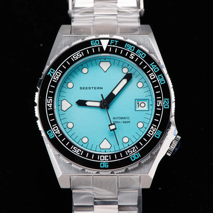 SEESTERN SUB600T V3 Men's Watch Automatic Diving Sapphire Wristwatch NH35 Movement Ceramic Bezel Luminous Date Jubilee Waterproof