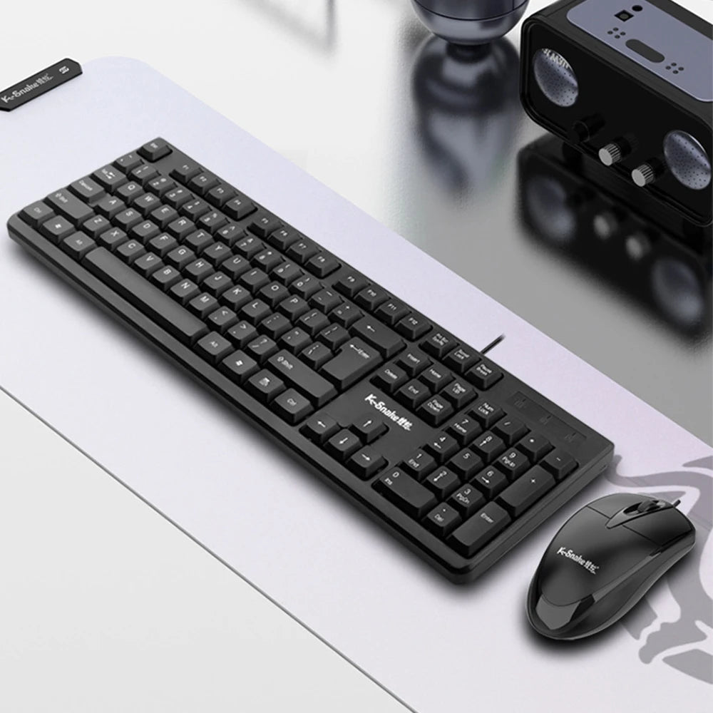 Nuevo teclado USB con cable para PC, ordenador portátil, con ratón óptico con cable para Windows, Mac OS, ordenador de escritorio y laptop PC