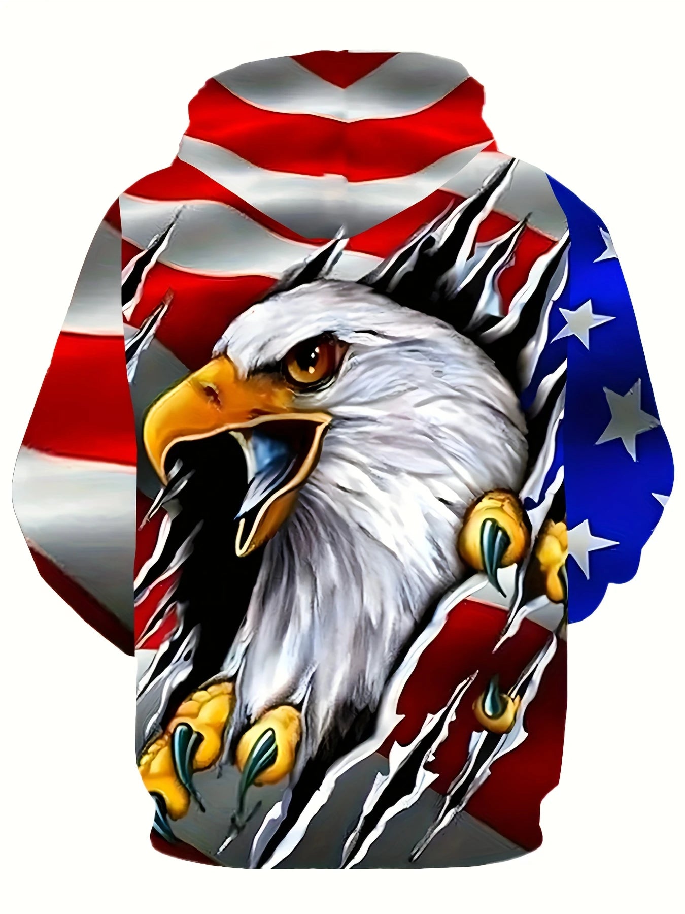 Sweatshirt com Capuz Masculina Cool Eagle Fashion 2025, Edição 3D Impressa, Tendência American Eagle, Sportswear Casual Unissexo para Homem e Criança