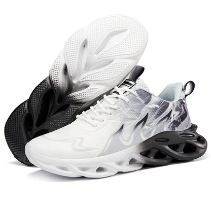 Men Running Shoes Mesh Breathable Flat Cushioning Soft Comfortable Sneakers Outdoor Gym Trendy Casual Jogging Shoes for Men