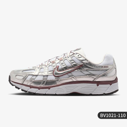 Nike Authentic P-6000 Zapatillas casuales bajas para mujer con cordones, resistentes al desgaste, para uso diario BV1021-110