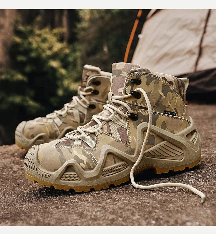 Anti Slip and Wear-resistant Hiking Shoes Comfortable Desert Work Boots Autumn Winter Platform and Ankle Boots, Men's Snow Boots