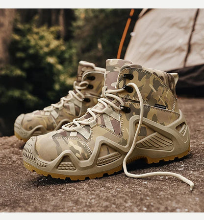 Anti Slip and Wear-resistant Hiking Shoes Comfortable Desert Work Boots Autumn Winter Platform and Ankle Boots, Men's Snow Boots
