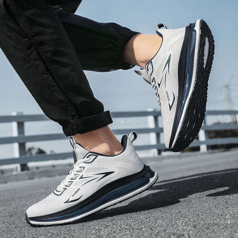 Baskets d'extérieur pour hommes, chaussures de course respirantes et antidérapantes à coussin d'air, de Jogging, de Sport, légères, décontractées