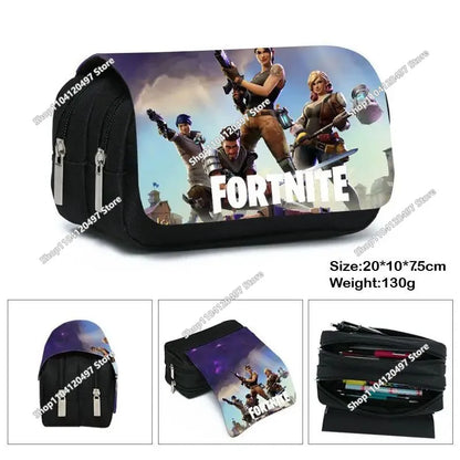 Estojo Escolar Fortnited de Grande Capacidade para Estudantes, Estojo para Lápis Infantil, Bolsa para Canetas, Material Escolar, Bolsa de Papelaria para Rapazes, Presentes Gaming