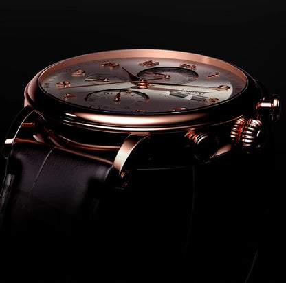 Reloj de lujo suizo LOBINNI para hombre, mecánico automático con calendario perpetuo, cristal de zafiro y multifunción L13019-8