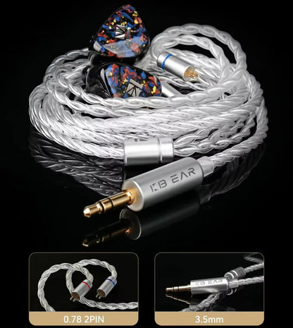 KBEAR Kalideer Apex-P6 1DD+1BA+1Piezo Monitor IEMs Écouteurs intra-auriculaires hybrides avec boîtier en résine imprimé en 3D, écouteurs filaires HiFi