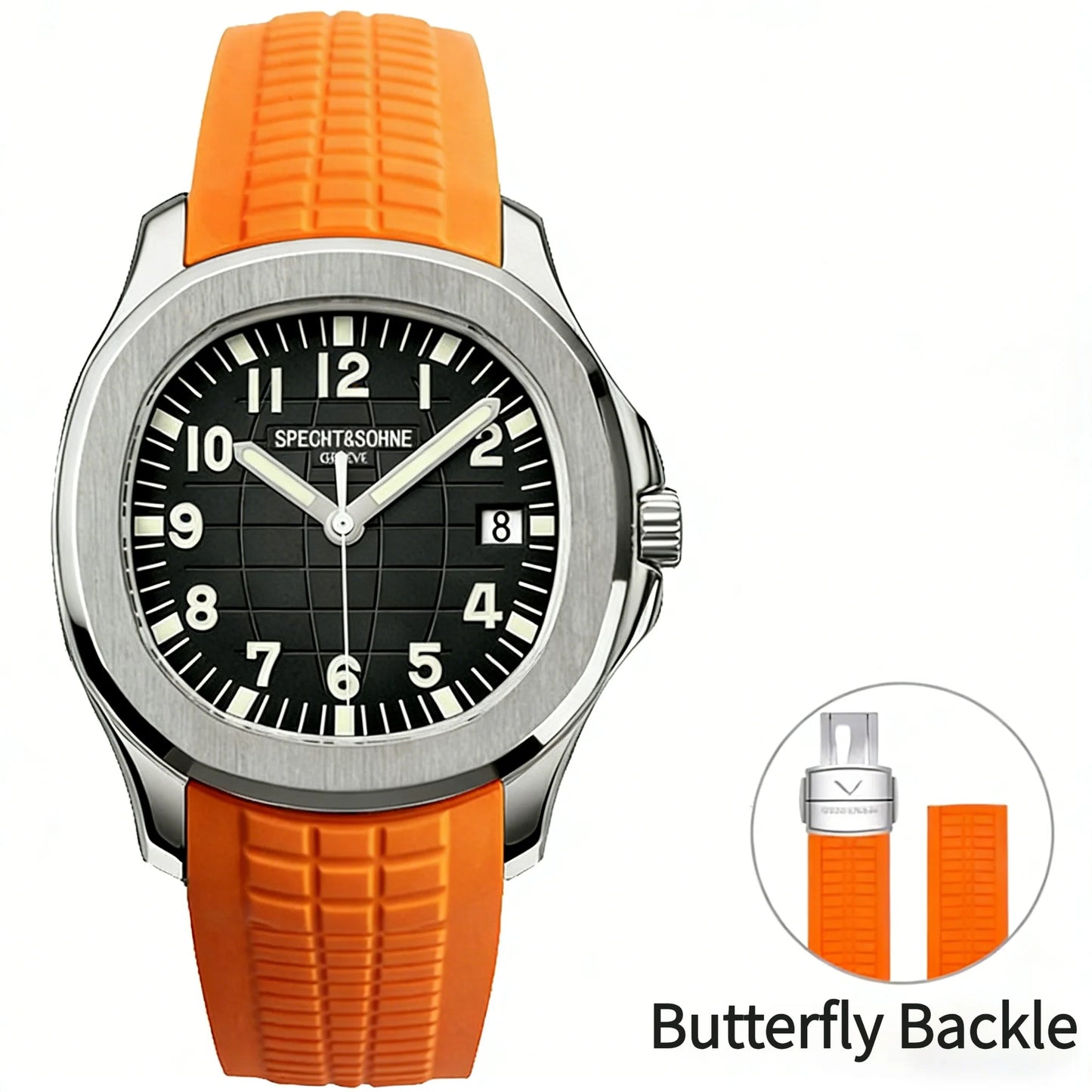 Specht&Sohne 40MM Men's Watches Mechanical Watch Japan Miyota 8215 Movt Rose Gold Stainless Steel Classic 5167 Watch Waterproof