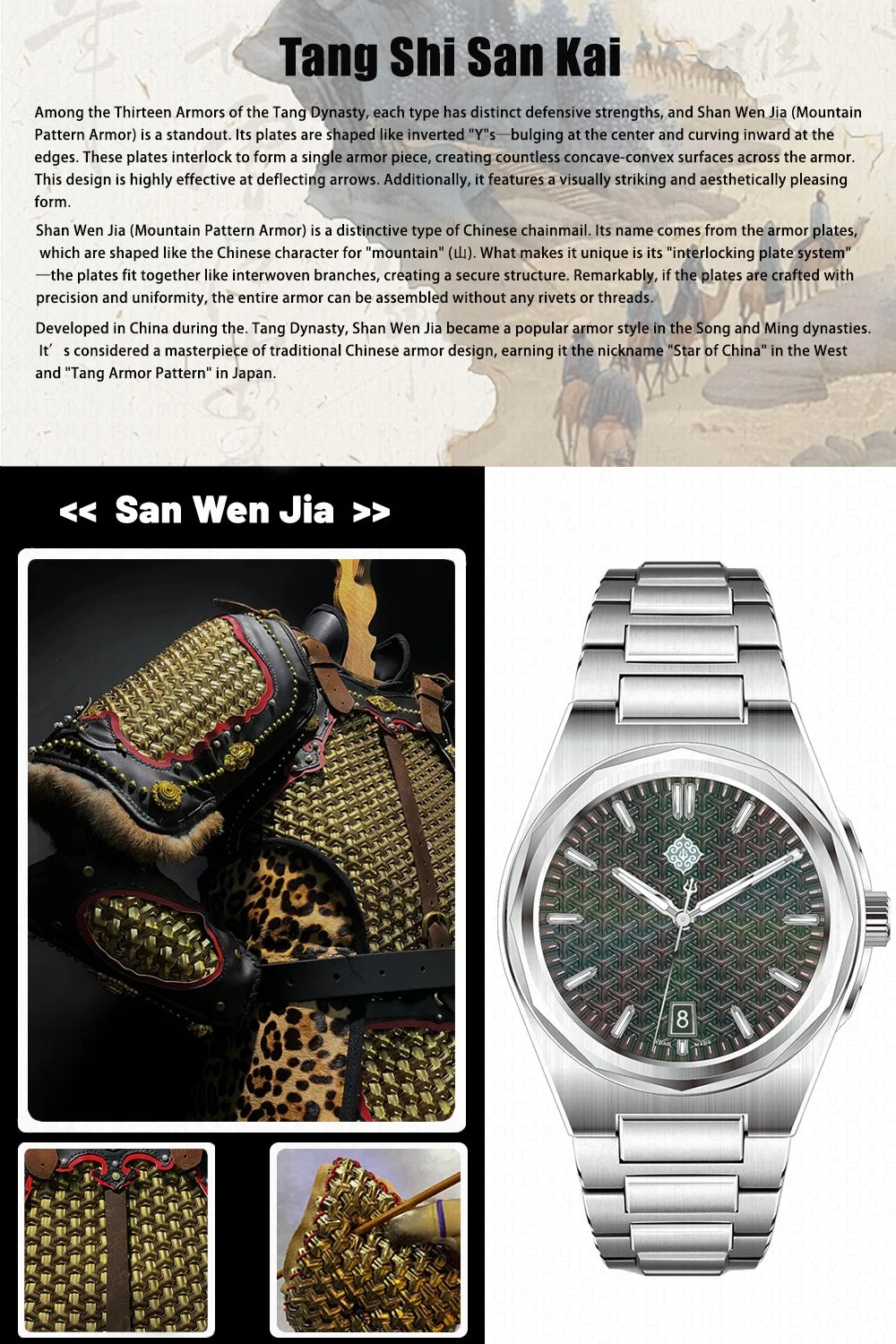 IX&DAO 2025 New 37mm Warrior Men's Automatic Mechanical Watch Miyota 9015 Movement Sapphire Stainless Steel Waterproof 10Bar BGW
