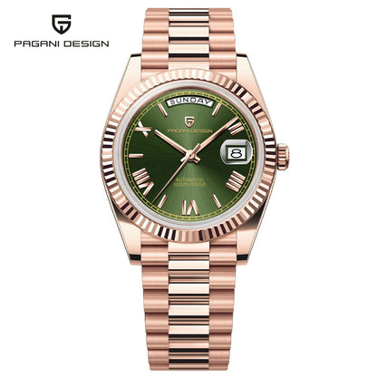 2026 New PAGANI DESIGN Rose Gold Luxury Men's Watches Automatic Mechanical Watch For Man AR Sapphire Waterproof Date Men Clock