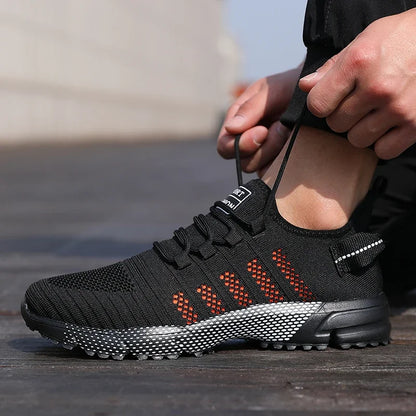 Zapatillas casuales para hombre de malla, ligeras, transpirables, con suela suave, calzado deportivo sin cordones tipo mocasín para hombre