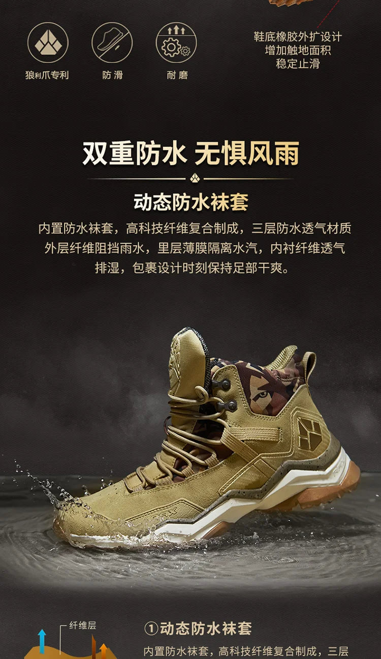 RAX Women Hiking Boots Waterproof Trekking Shoes Lightweight Mountain Climbing Boots Antislip Outdoor Sports Shoes Tourism