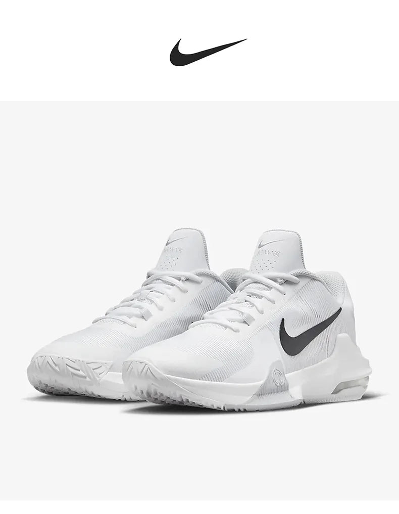 Nike Oficial Genuíno Air Max Impact 4 — Sapatilhas de basquetebol almofadadas para homem DM1124-100