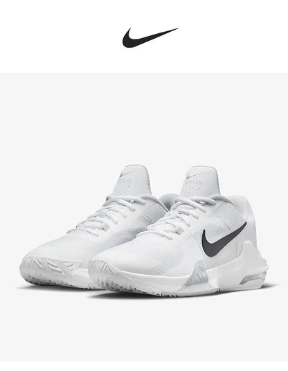 Nike Oficial Genuíno Air Max Impact 4 — Sapatilhas de basquetebol almofadadas para homem DM1124-100