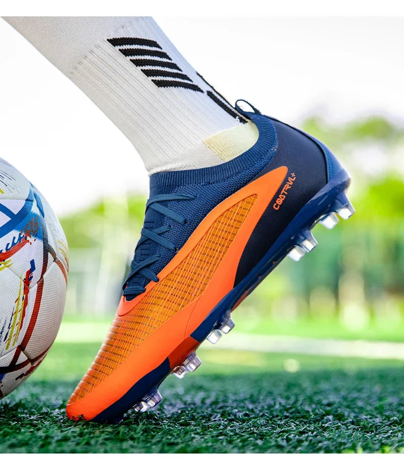 New Men Football Boots Non Slip Soccer Shoes Sport Outdoor Cleats Breathable Adult Long Spikes Training Boys Match Comfortable