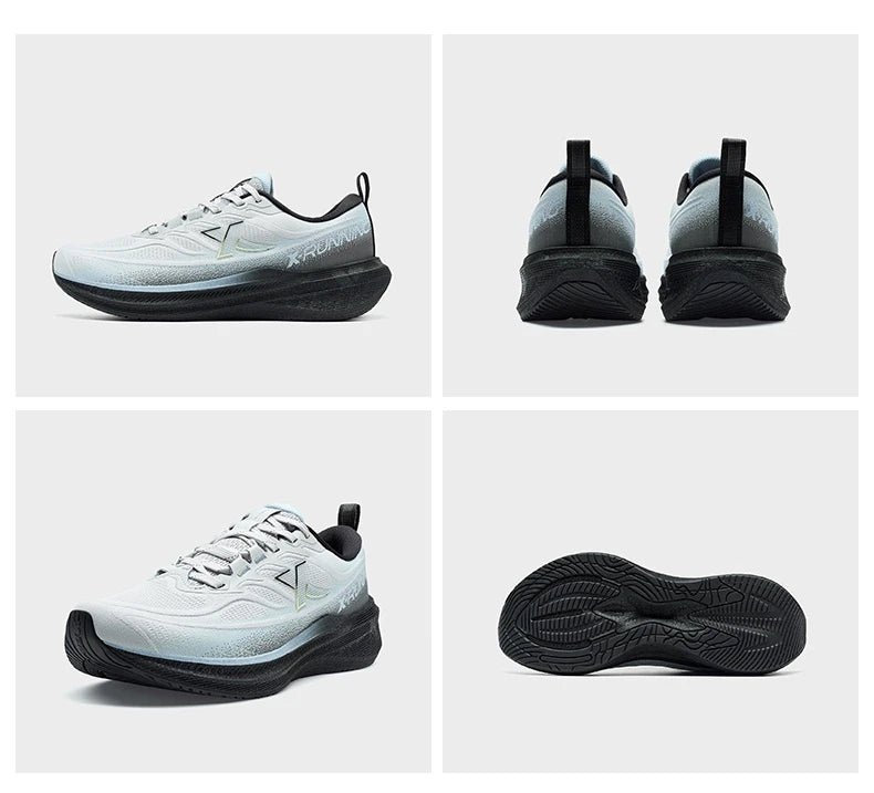 Xtep Running Shoes for Men 2025 Winter Trendy Shock Absorption Cushioning Non-Slip Comfortable Lace-Up Sneakers 875419110045