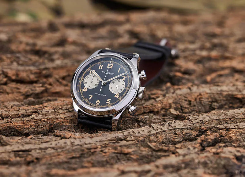 Baltany S5034 39mm Chronograph Watch Man Sapphire Crystal Panda Dial StainlessSteel Super Luminous Vintage Quartz Wristwatches