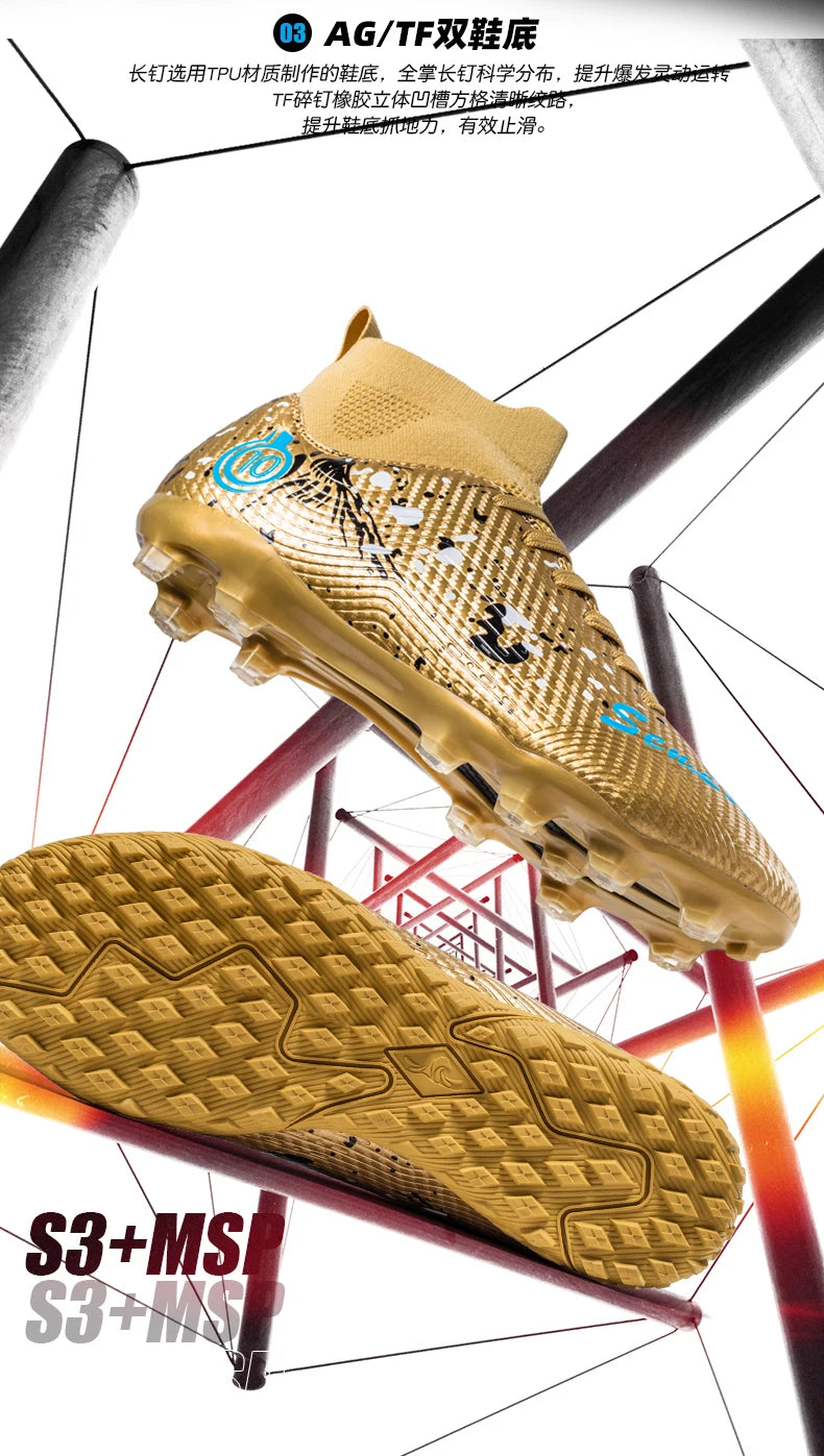 New Men's Professional Soccer Shoes Non-slip Football Boots Unisex Breathable Futsal Sports New Cleats Drop Shipping Ultralight