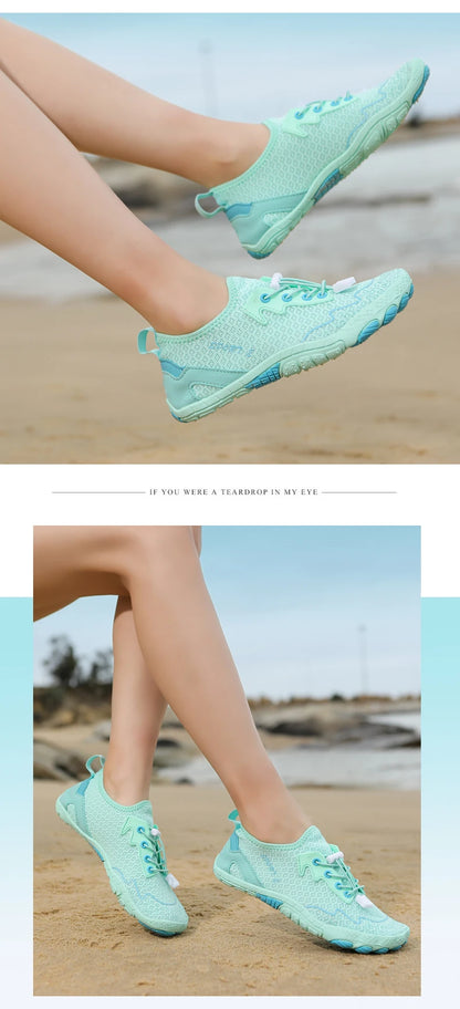 New Barefoot Wading Shoes Men Women Mesh Quick-Drying Beach Shoes Outdoor Non-Slip Swimming Shoes Unisex Water Sports Shoes