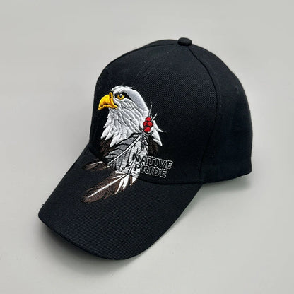 Hvedeaks Ørn Broderi Baseballkasketter Nye Herre Dame Mode Åndbar Solskærm Snapback Hardtop-kasketter Alsidige Street-ins