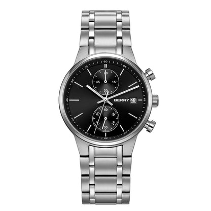 BERNY Watches for Men Fashion Casual Multi-function Chronograph Quartz Men's Watch Luminous Date Colorful Sports Wristwatch