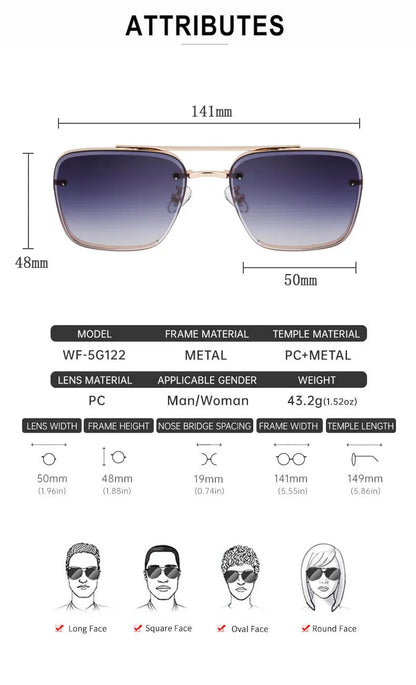 2025 Square Sunglass Men Luxury Vintage Sunglasses Women Trendy Retro Fashion Glasses Gafas De Sol Hombre Lunette Soleil Femme