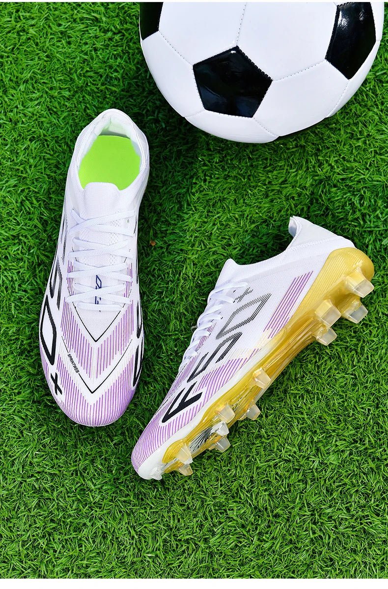 New Men Football Boots Match Grass Cleats High-quality Soccer Shoes Futsal Sneakers Non-Slip Indoor Hot-selling High-top Outdoor