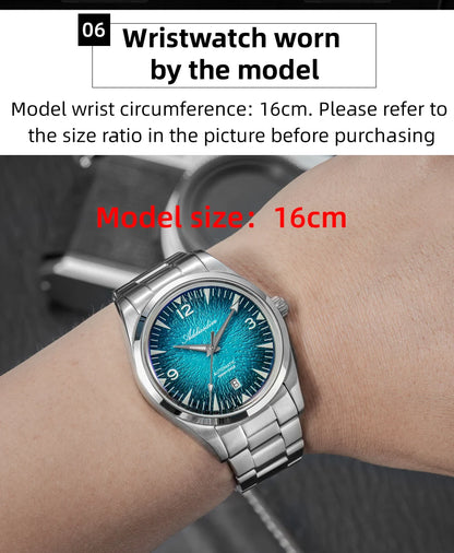ADDIESDIVE AD2508 Man Diving Watch Luminous 100M Waterproof 316L Stainless Steel 8215 Movement Automatic Mechanical Watch reloj