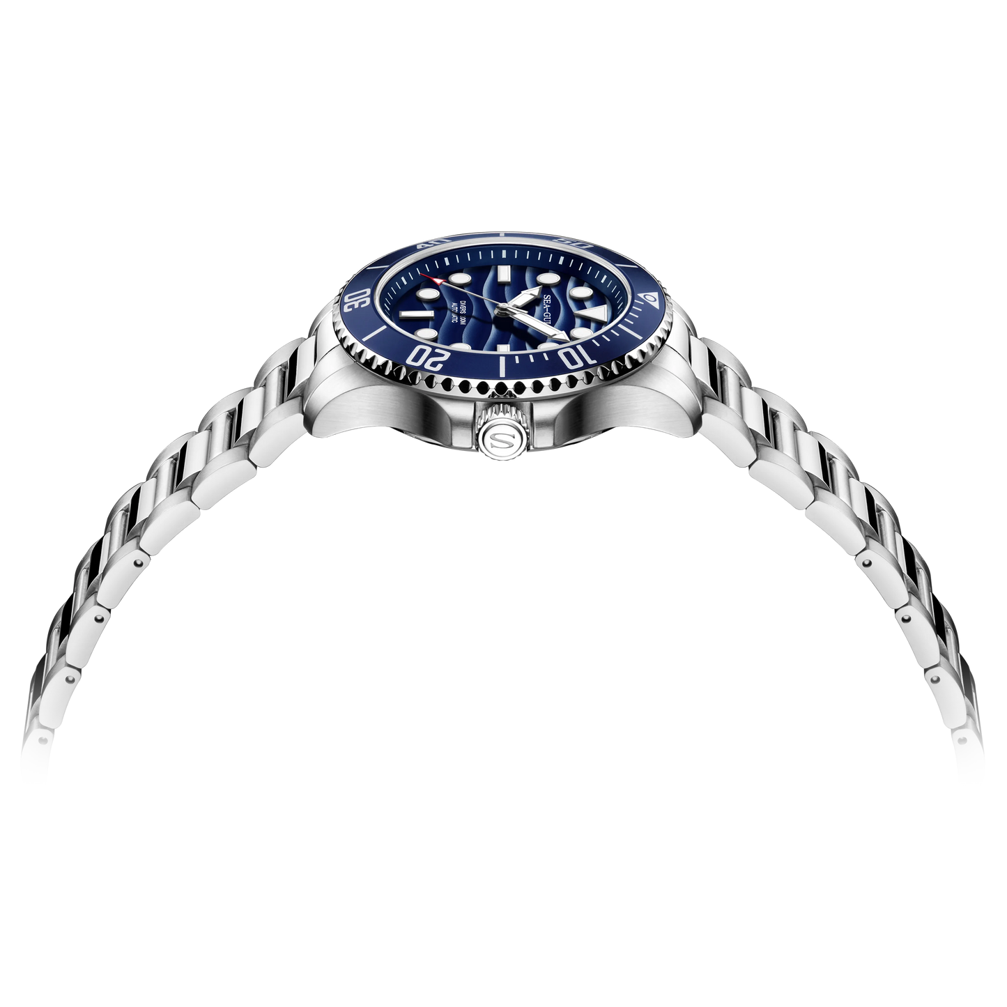 Seagull Ocean Series Automatic Man Mechanical Wristwatches Wave Dial Calendar 200m Waterproof Luminous Diving Watch reloj  6203