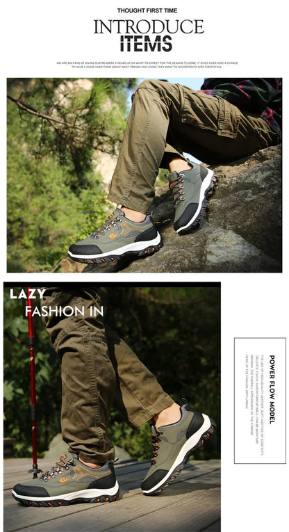 Scarpe da trekking da uomo in EVA, impermeabili, antiscivolo, in pelle, per sport outdoor, campeggio, running e jogging, novità 2025