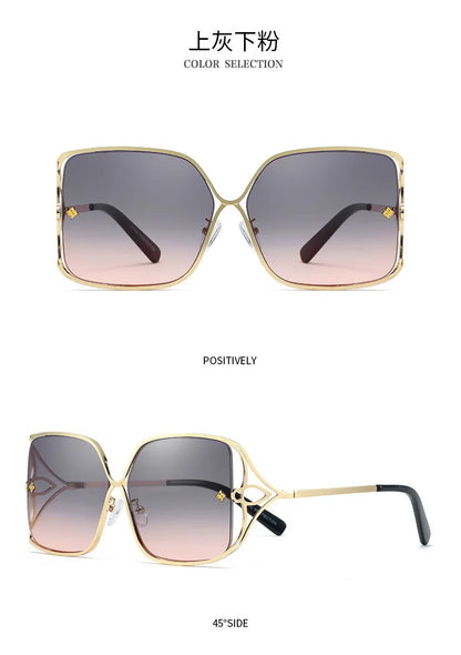 Fashion Oversized Sunglasses Women Big Frame Popular Luxury Brand Designer Shades Sun Glasses Oculos De Sol Feminino Gafas