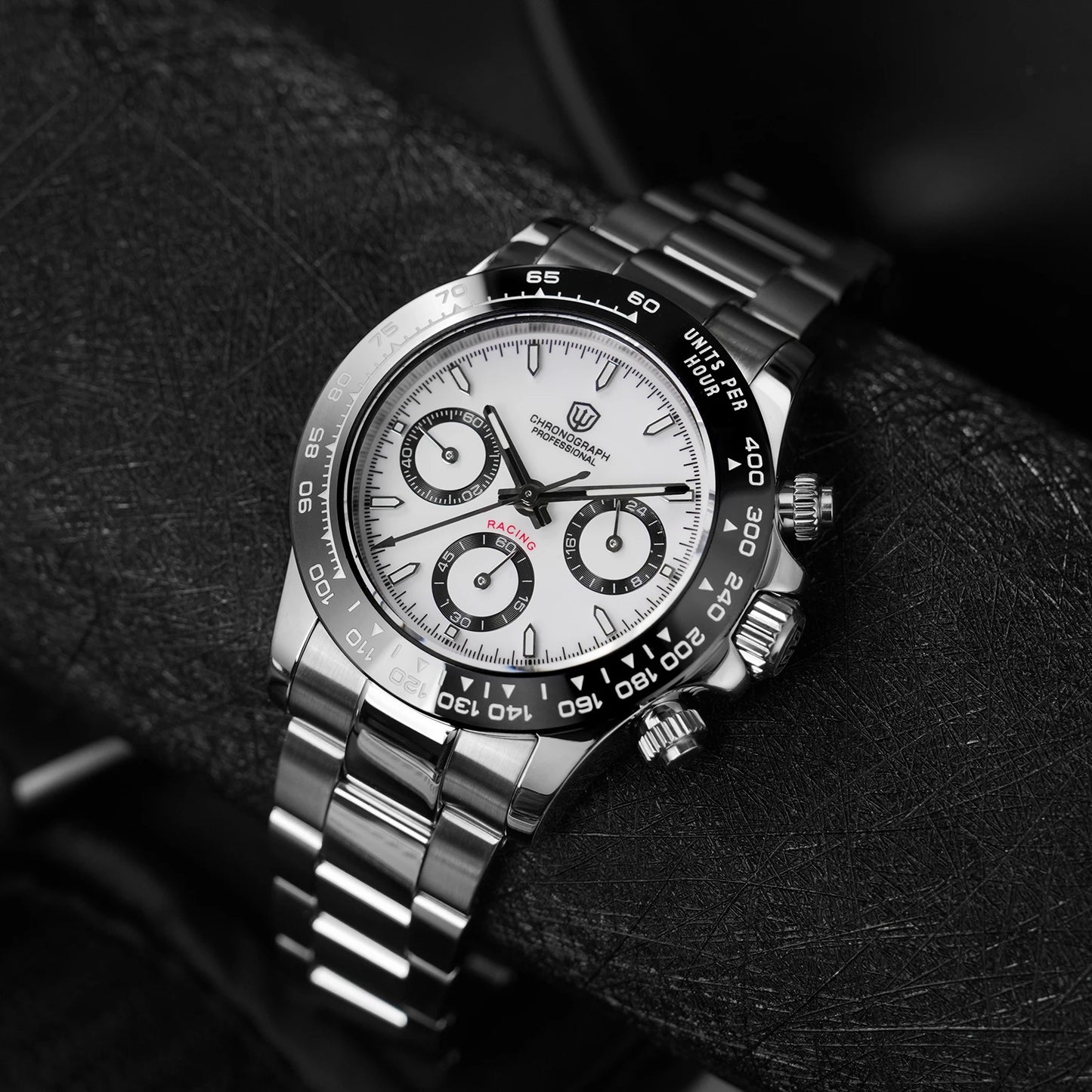 Watchdives WD16500 V2 Men's Watch VK63 Quartz Movement Chronograph Wristwatch Stainless Steel Sapphire Crystal Luminous Watches