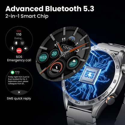 HAYLOU Solar 5 Smart Watch 1.58'' AMOLED Display Smart Watch Voice Calling 24H Health Monitoring 100+ Sport Modes Smartwatch