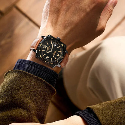 BORIAGE(BOAIJIUA) NH35 Fully Automatic Mechanical Men's Watch Original Design Mechanical Watches  Luminous Wristwatch