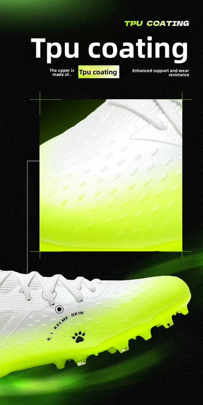 Kelme Men’s MG Soccer Cleats Indoor Short Studs Professional Match Football Boots Slip-Resistant Training Turf Shoes